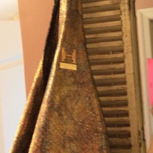 HALSTON LEATHER HOBO BAG